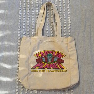 Vintage CAPTAIN PLANET 🌎 Canvas Tote Bag: 2001 Official Licensed Retro Y2K Merch